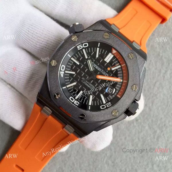 Swiss Audemars Piguet 15706 Replica Watch Orange Inner Bezel 42mm